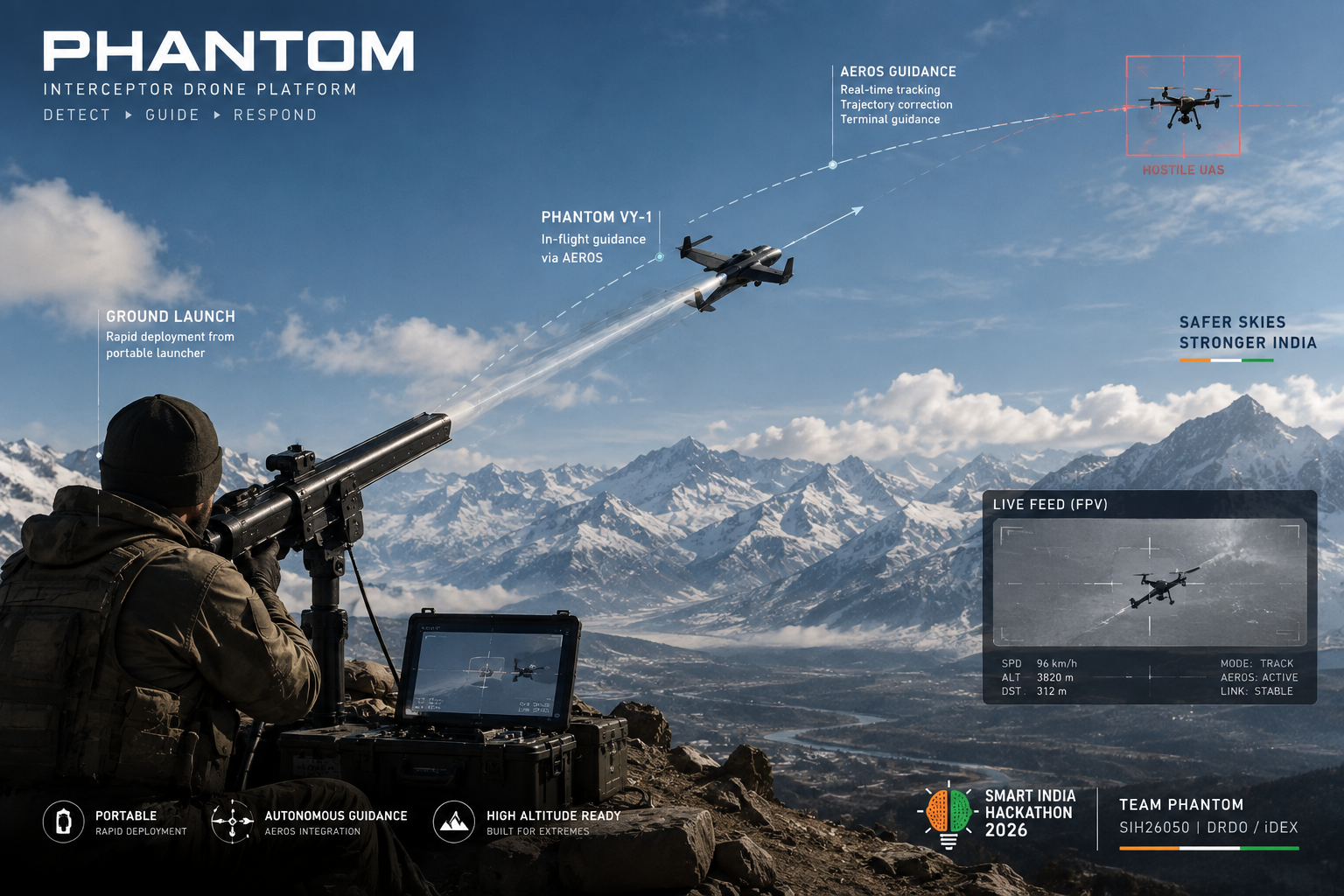 PHANTOM high-altitude interceptor visualization