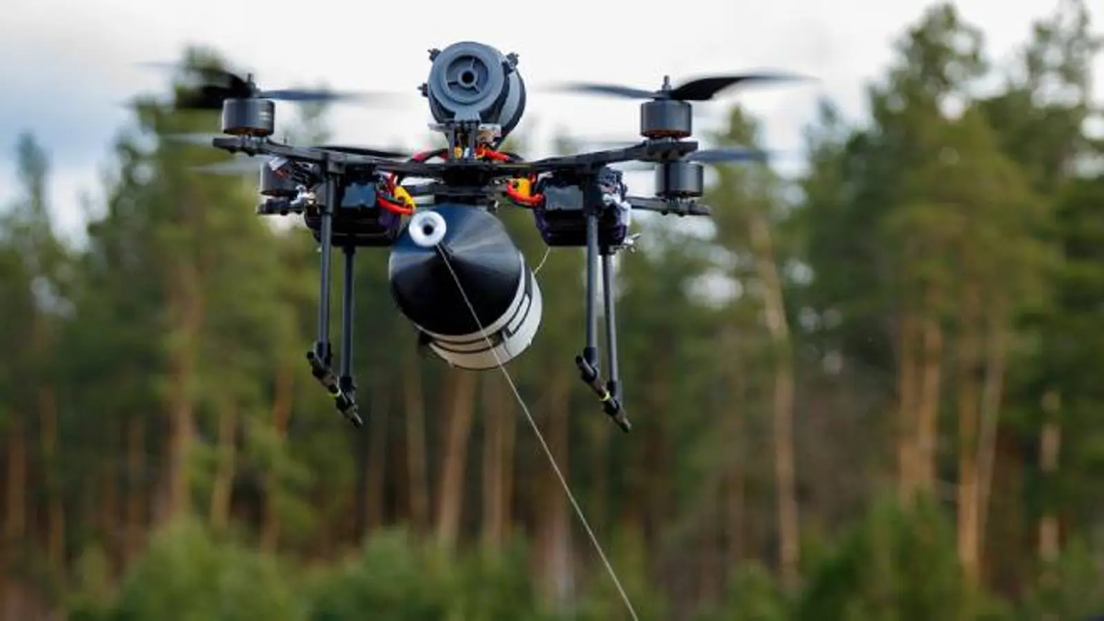 Fiber-optic drone